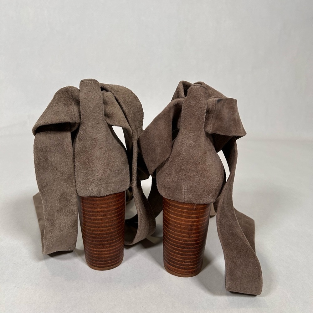 Raye Block Heel Open Toe Wrap Around Ankle Heels - image 5